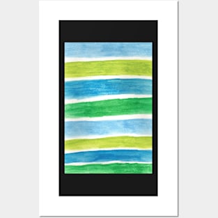 Watercolor: Sea Stripes Posters and Art